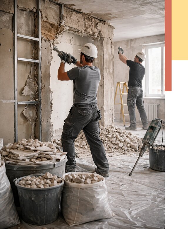 Демонтажные работы в Тихорецке от 2783 руб. — услуги и цена под ключ | ОТДЕЛОЧНИК-Тхр