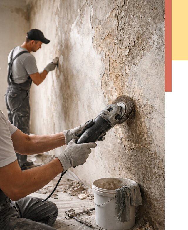 Снятие и удаление краски со стен в Тихорецке от 2164 руб. — ОТДЕЛОЧНИК-Тхр