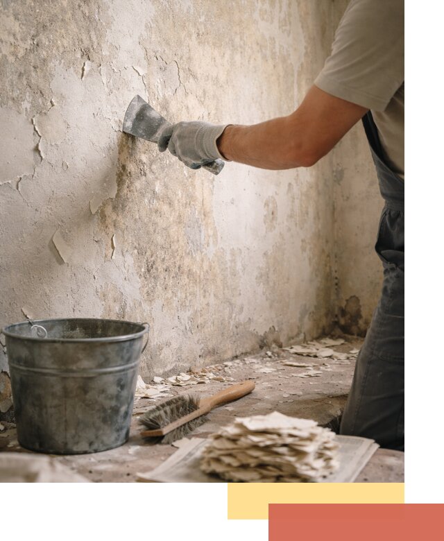 Удаление старой краски со стен в Тихорецке качественно и быстро