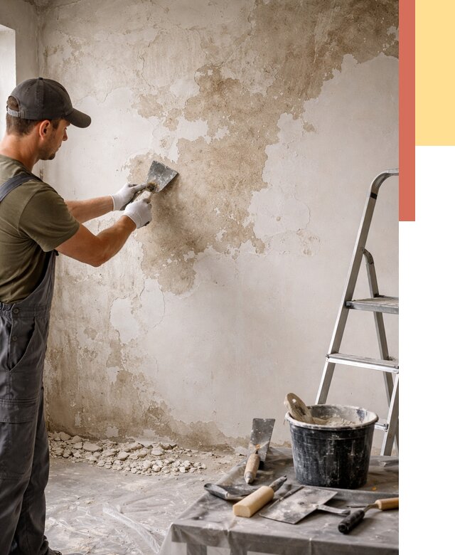 Снятие старой шпаклевки в Тихорецке от 1907 руб. — быстро и недорого | ОТДЕЛОЧНИК-Тхр