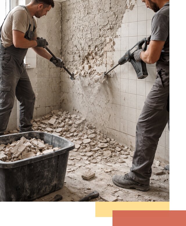 Демонтаж плитки со стен в Тихорецке быстро и аккуратно