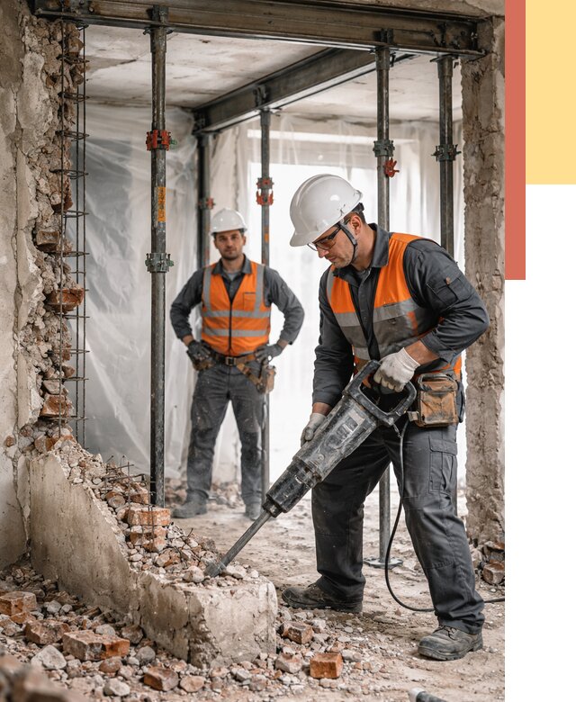 Снос несущих стен в Тихорецке от 10565 руб. — демонтаж несущей стены под ключ | ОТДЕЛОЧНИК-Тхр