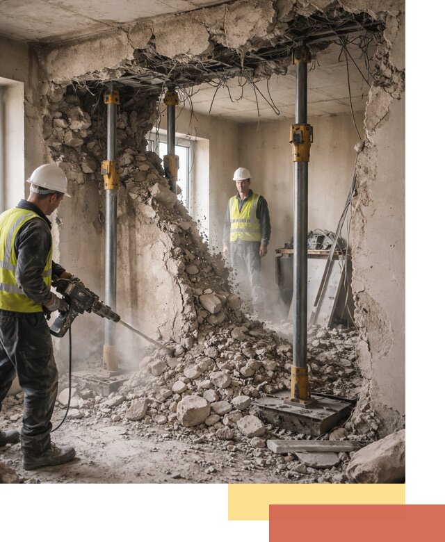 Снос несущих стен в Тихорецке с гарантией безопасности и качества