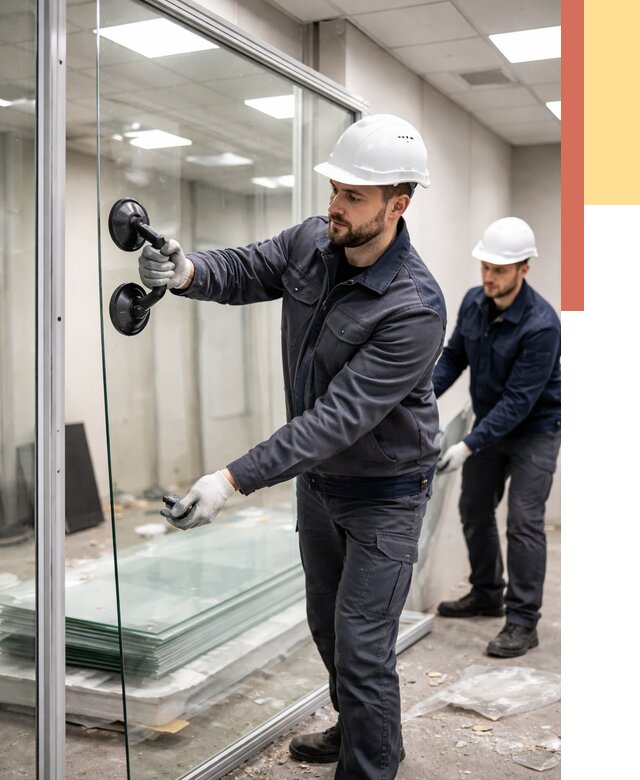 Демонтаж стеклянных перегородок в Тихорецке от 3298 руб. — быстро и недорого | ОТДЕЛОЧНИК-Тхр