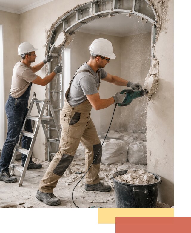 Демонтаж гипсокартонной арки в Тихорецке быстро и аккуратно