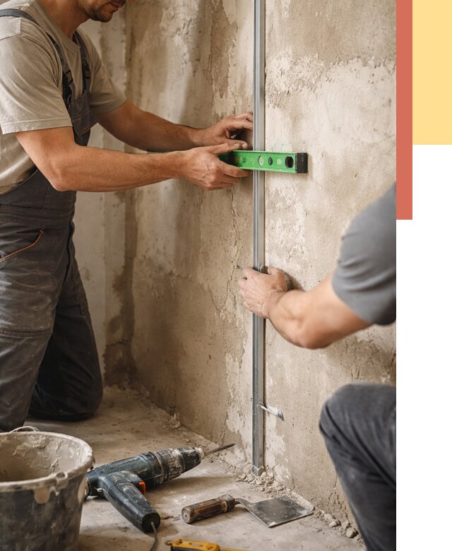 Установка штукатурных маяков в Тихорецке от 7215 руб. — быстро и недорого | ОТДЕЛОЧНИК-Тхр