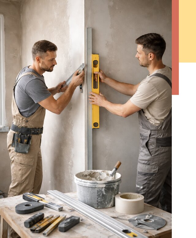 Выведение углов стен в Тихорецке от 1907 руб. быстро и недорого | ОТДЕЛОЧНИК-Тхр