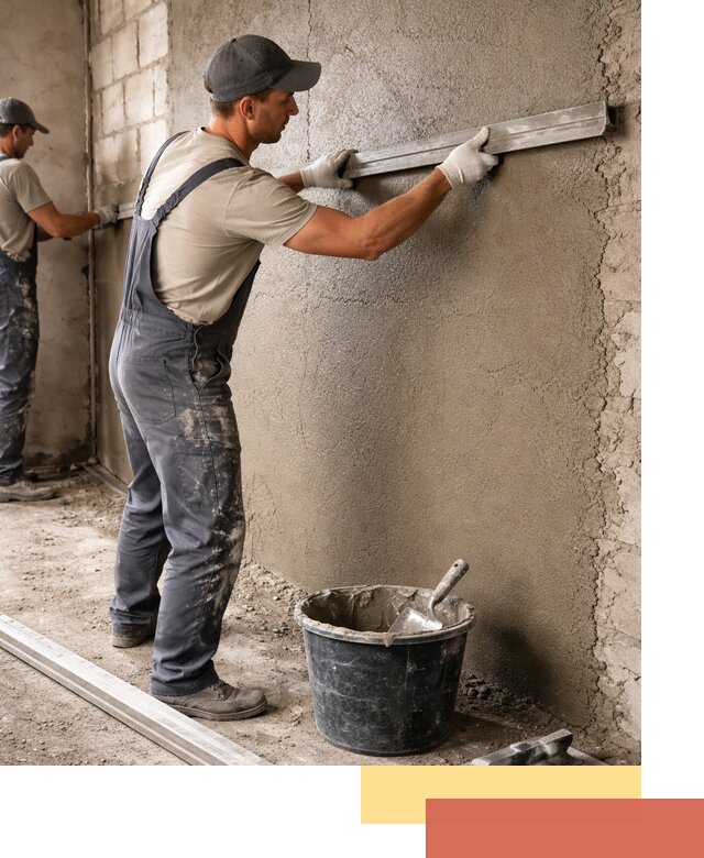 Штукатурка стен цементно-песчаная в Тихорецке профессионально