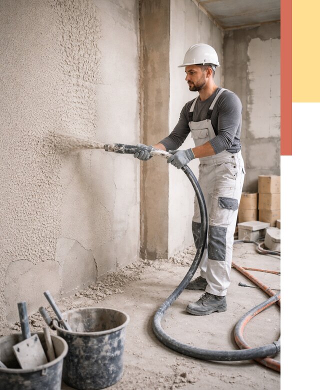 Машинная штукатурка стен в Тихорецке под ключ от 6700 руб./м2 | ОТДЕЛОЧНИК-Тхр