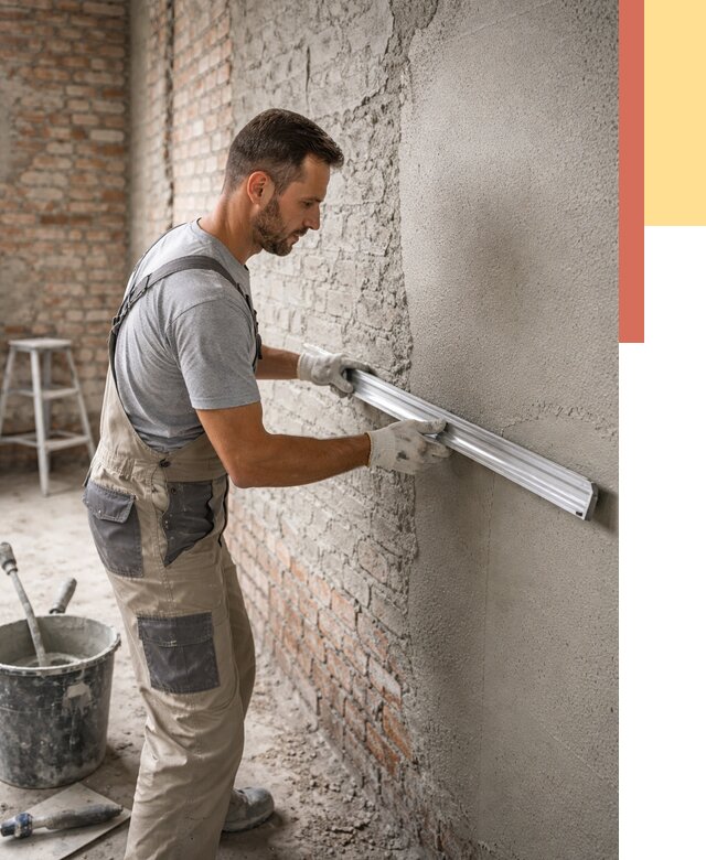 Штукатурка кирпичных стен в Тихорецке от 4638 руб/м2 — быстро и недорого | ОТДЕЛОЧНИК-Тхр