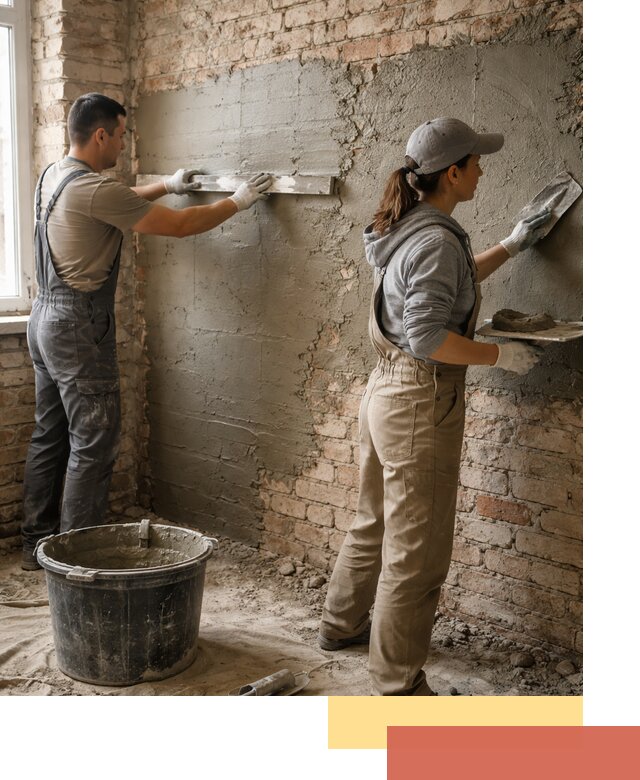 Штукатурка кирпичных стен в Тихорецке — качественно и надежно