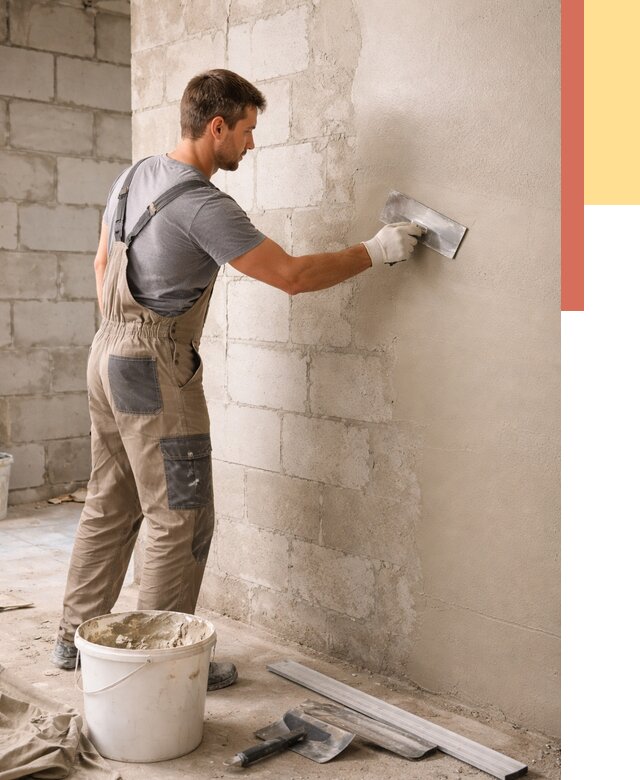 Штукатурка стен из газобетона в Тихорецке от 2164 руб./м2 — быстро и недорого | ОТДЕЛОЧНИК-Тхр