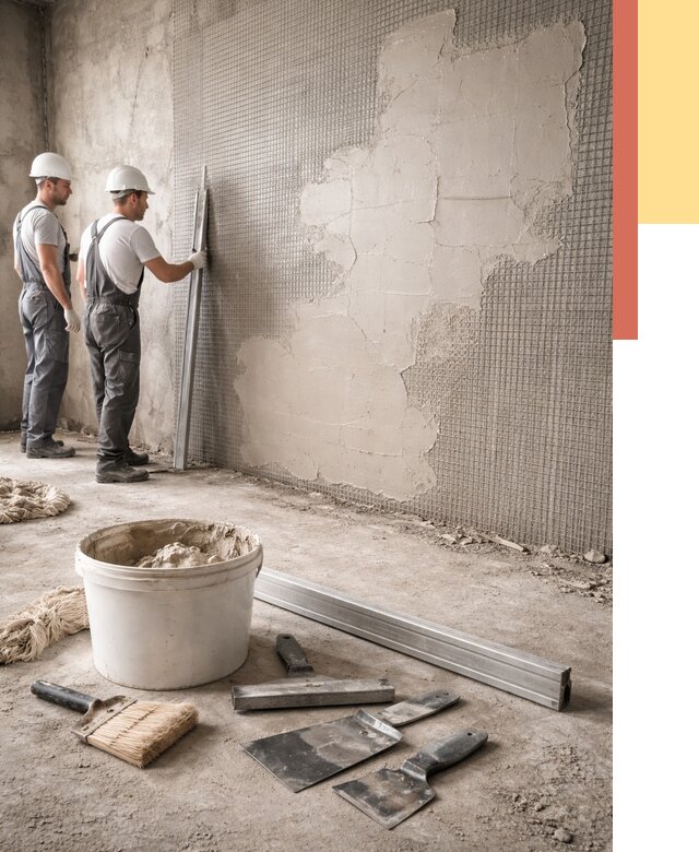 Штукатурка стен по сетке в Тихорецке от 5669 руб./м2 — быстро и недорого | ОТДЕЛОЧНИК-Тхр