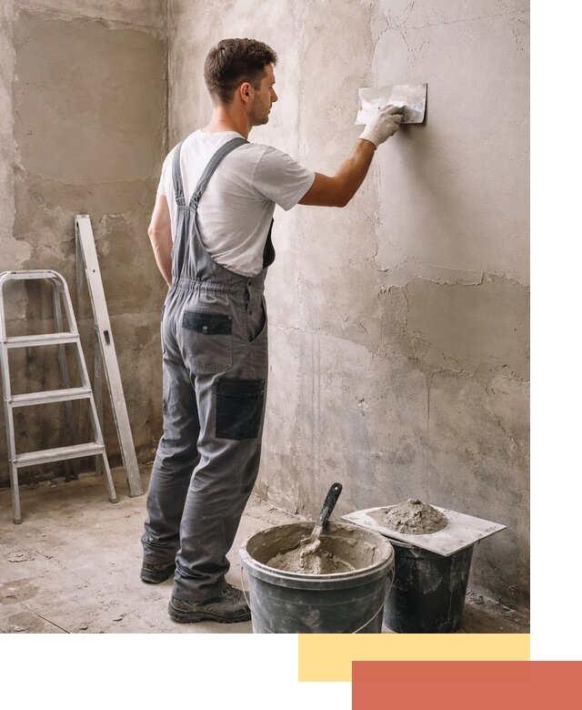 Штукатурка стен в ванной под ключ в Тихорецке