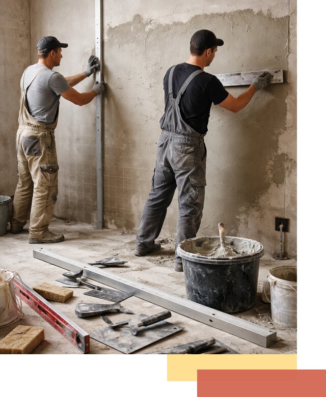 Профессиональная штукатурка стен под плитку в Тихорецке