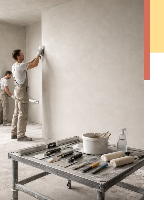 Штукатурка стен под покраску в Тихорецке от 4638 руб./м² — качественно и недорого | ОТДЕЛОЧНИК-Тхр