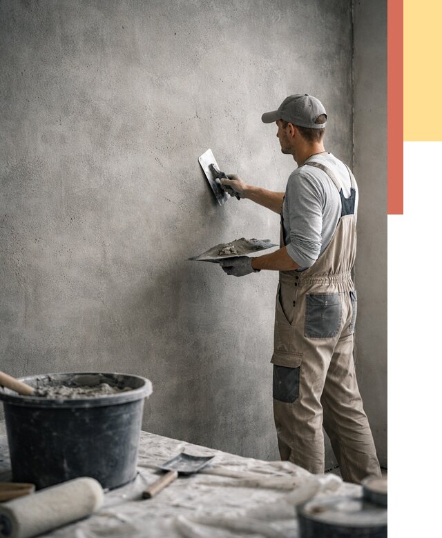 Декоративная штукатурка под бетон в Тихорецке от 2577 руб./м² — нанесение под ключ | ОТДЕЛОЧНИК-Тхр