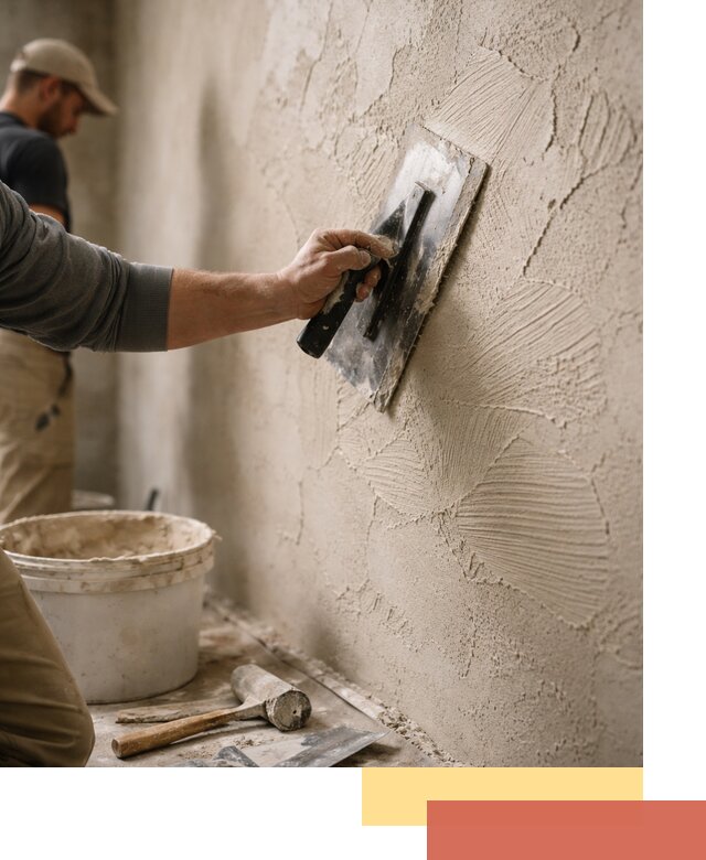 Фактурная штукатурка стен в Тихорецке — монтаж, отделка, реставрация