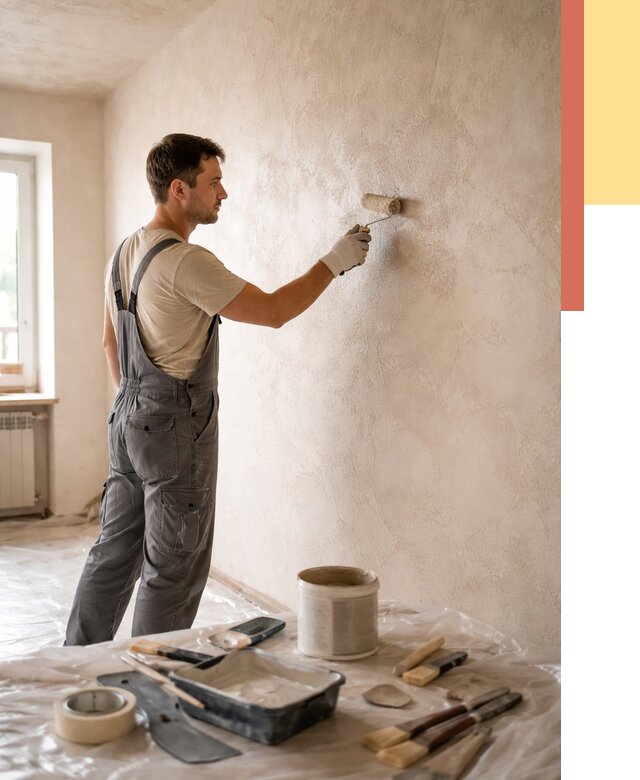 Нанесение лессирующей краски по декоративке в Тихорецке от 1804 руб. | ОТДЕЛОЧНИК-Тхр