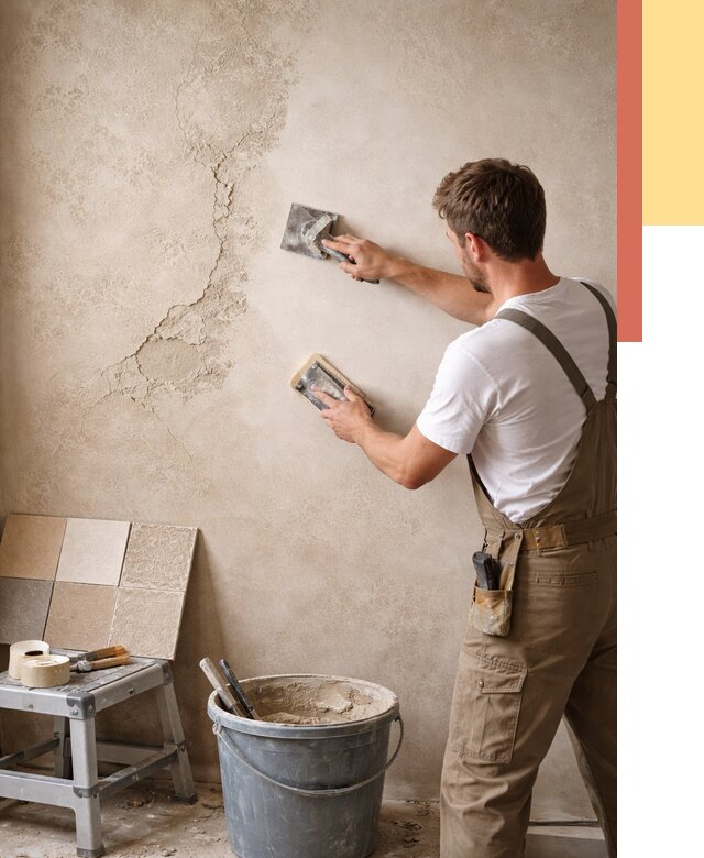 Ремонт декоративной штукатурки в Тихорецке от 4638 руб. под ключ | ОТДЕЛОЧНИК-Тхр