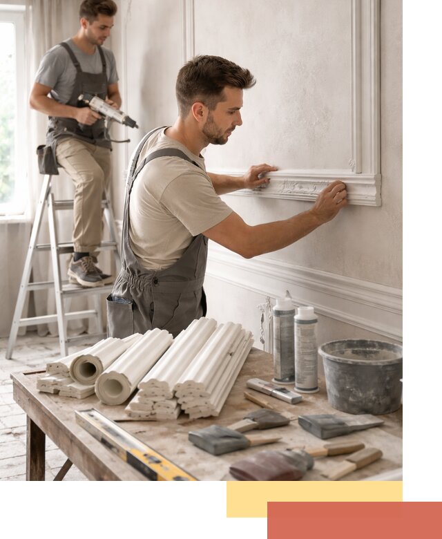 Монтаж лепнины на стены в Тихорецке профессионально и качественно