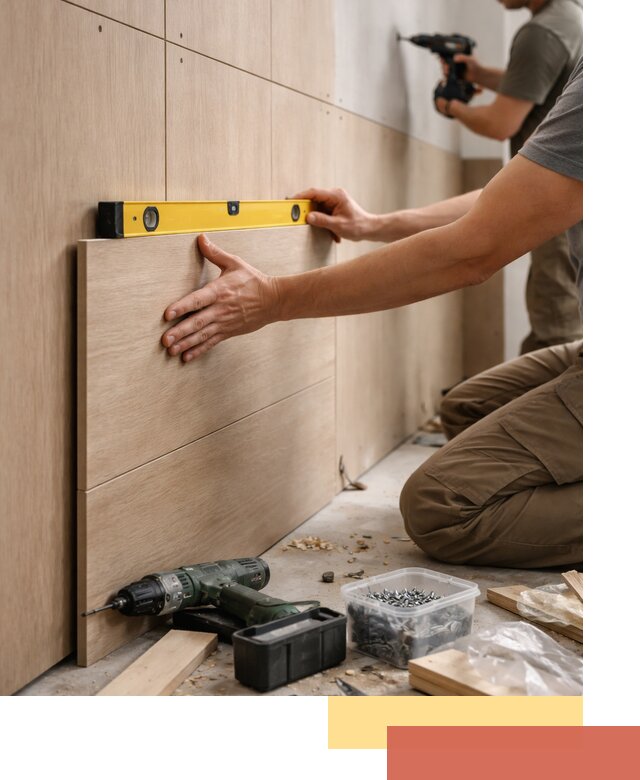 Профессиональный монтаж МДФ панелей на стены в Тихорецке