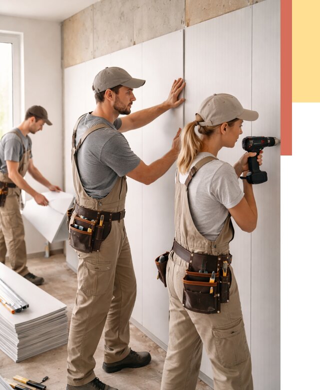 Монтаж ПВХ панелей на стены в Тихорецке от 464 руб/м2 — быстро и недорого | ОТДЕЛОЧНИК-Тхр