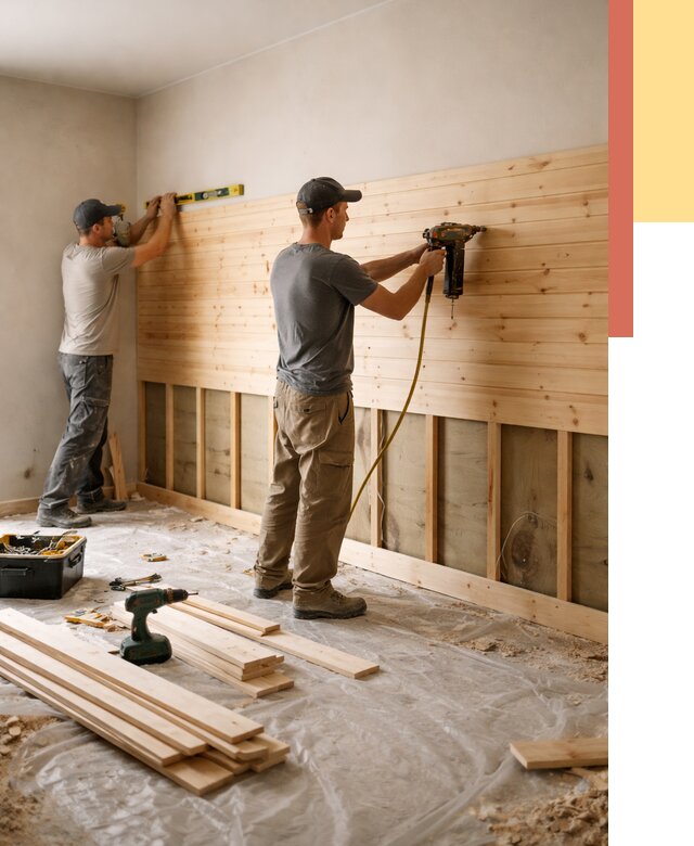 Монтаж деревянной вагонки на стены в Тихорецке от 7730 руб. | Услуги монтажа вагонки | ОТДЕЛОЧНИК-Тхр