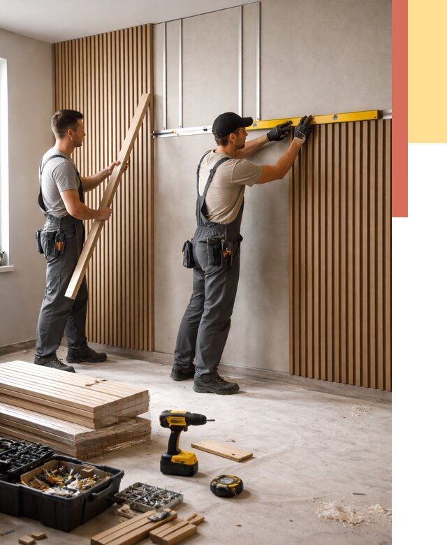 Монтаж реечных панелей на стены в Тихорецке от 1237 руб. — быстро и недорого | ОТДЕЛОЧНИК-Тхр