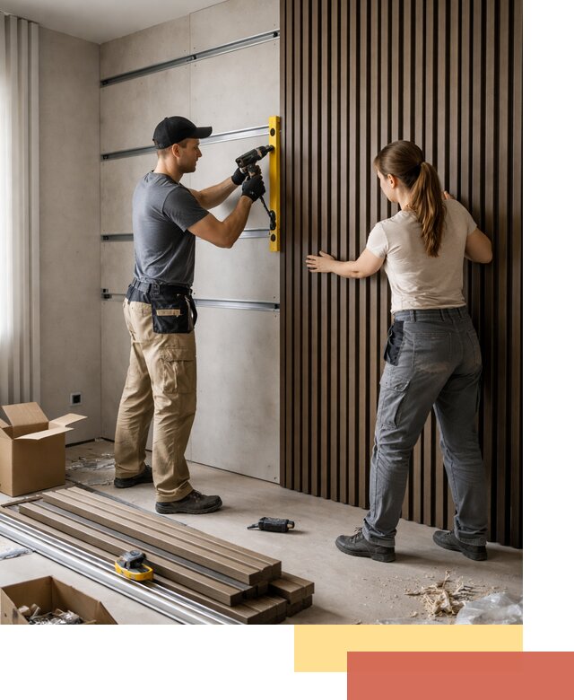 Монтаж реечных панелей на стены в Тихорецке