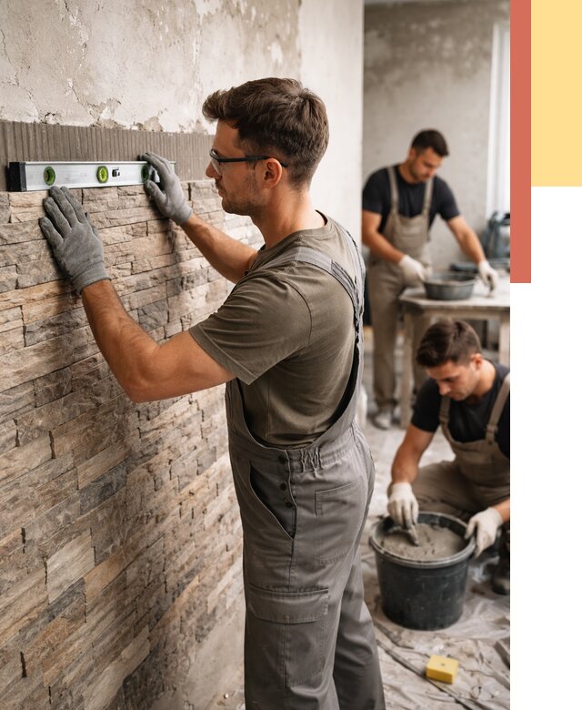 Монтаж искусственного камня в Тихорецке от 4638 руб. под ключ | ОТДЕЛОЧНИК-Тхр