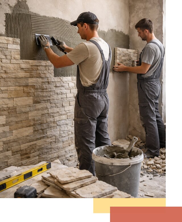 Монтаж искусственного камня в Тихорецке — облицовка стен и фасадов