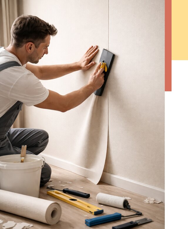 Поклейка виниловых обоев в Тихорецке от 4638 руб. | Быстро и недорого — ОТДЕЛОЧНИК-Тхр