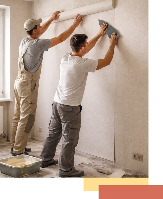 Поклейка виниловых обоев в Тихорецке профессионально и качественно