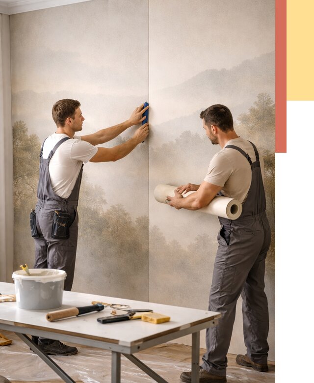 Поклейка фотообоев в Тихорецке от 8761 руб/м² — быстро и недорого | ОТДЕЛОЧНИК-Тхр