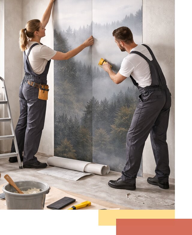 Поклейка фотообоев профессионально в Тихорецке под ключ