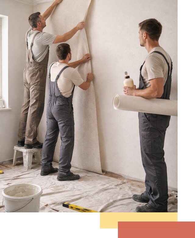 Оклейка стен обоями в Тихорецке — качественно и профессионально