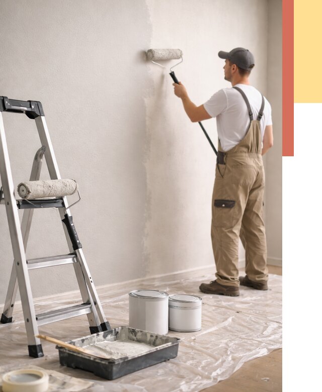 Покраска стен латексной краской в Тихорецке от 4638 руб. за м2 | ОТДЕЛОЧНИК-Тхр