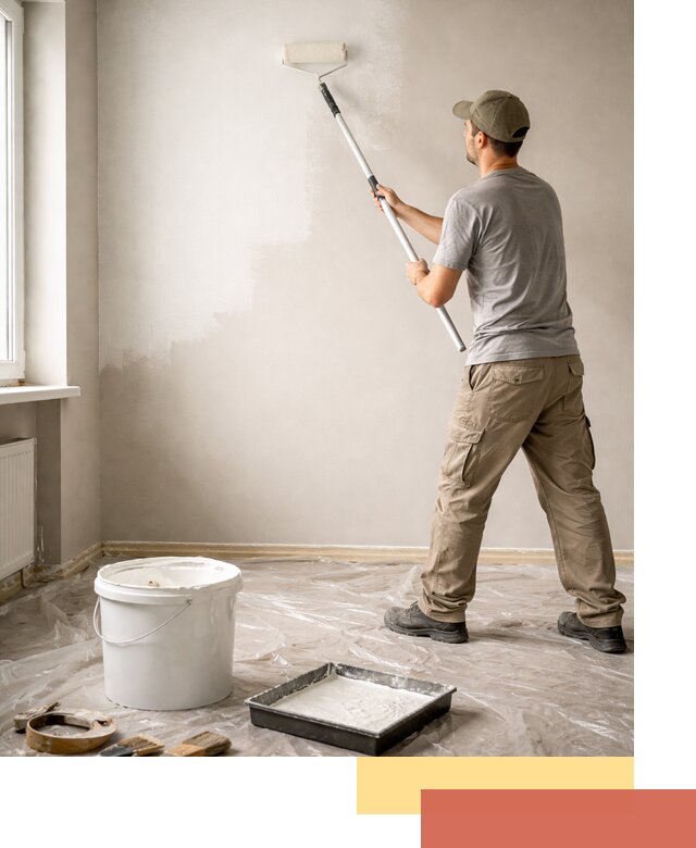 Покраска стен латексной краской в Тихорецке качественно и быстро