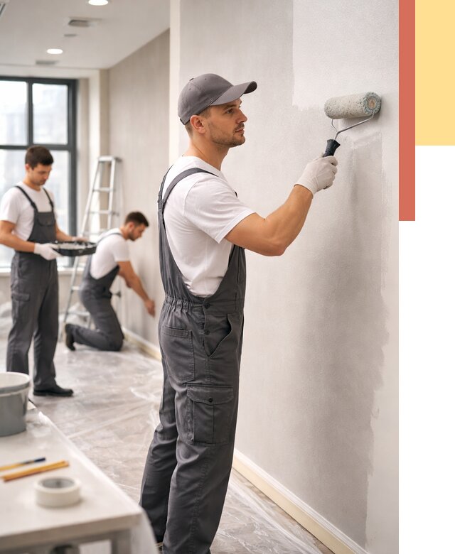 Покраска стен в офисе в Тихорецке от 8761 руб. — быстро и недорого | ОТДЕЛОЧНИК-Тхр