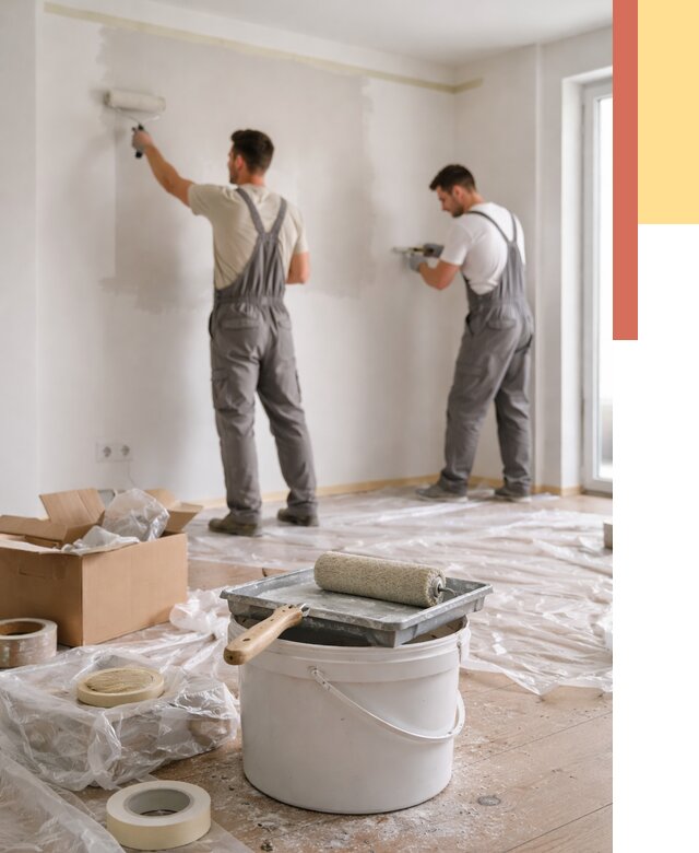 Покраска стен в квартире в Тихорецке от 2577 руб/м2 — быстро и недорого | ОТДЕЛОЧНИК-Тхр