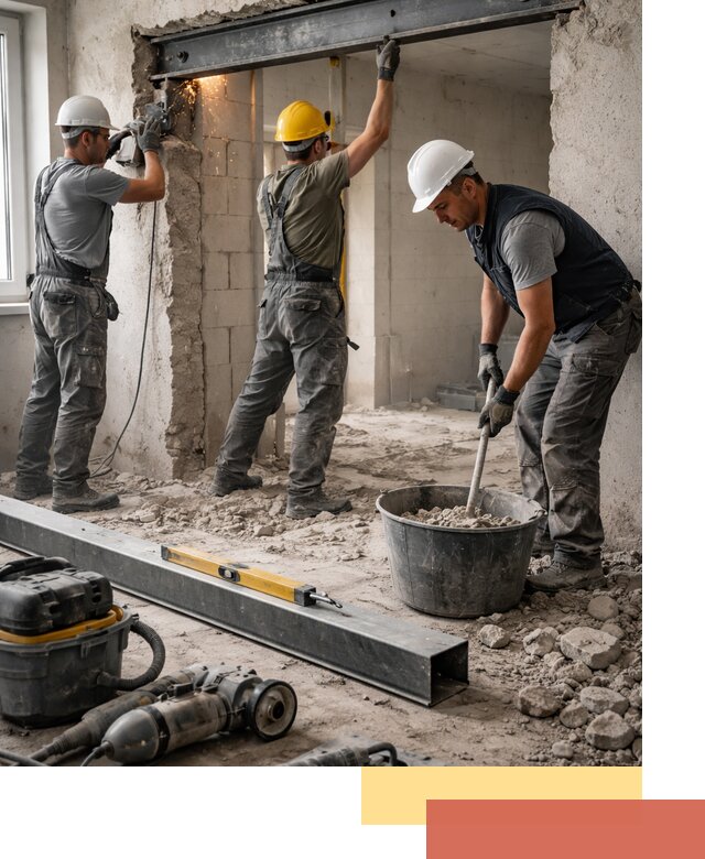 Создание проемов в стенах и несущих конструкциях в Тихорецке