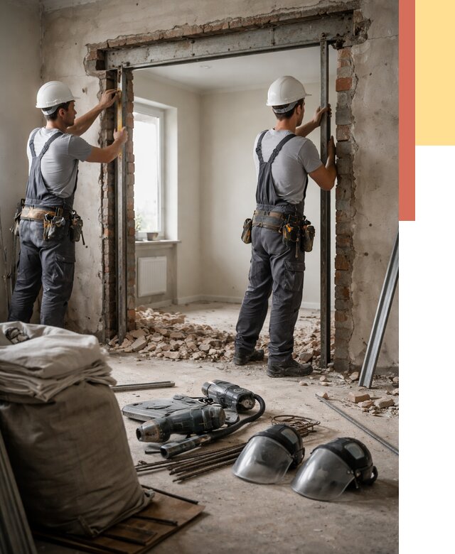 Расширение дверного проема в Тихорецке от 12884 руб. под ключ | ОТДЕЛОЧНИК-Тхр