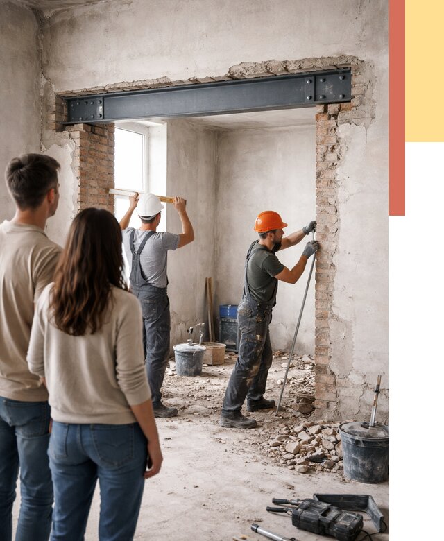 Усиление проема в стене в Тихорецке от 9792 руб. — усиление дверного проема металлоконструкцией | ОТДЕЛОЧНИК-Тхр