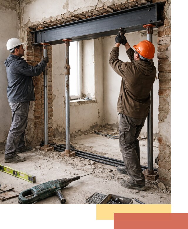 Усиление проема в стене в Тихорецке для расширения и безопасности