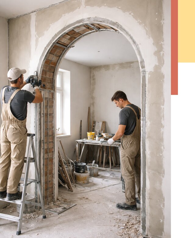 Устройство арочного проема в Тихорецке от 9792 руб. под ключ — быстро и недорого | ОТДЕЛОЧНИК-Тхр