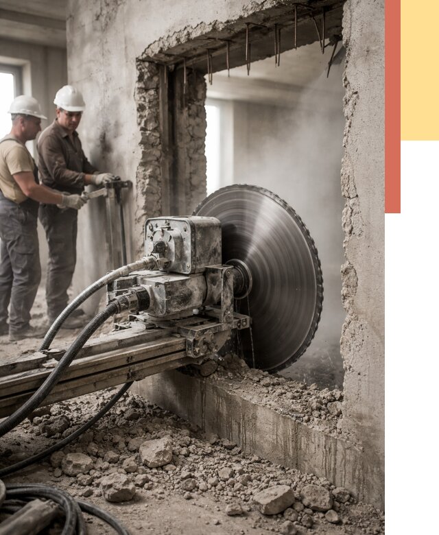 Алмазная резка проемов в Тихорецке от 4638 руб. быстро и недорого | ОТДЕЛОЧНИК-Тхр