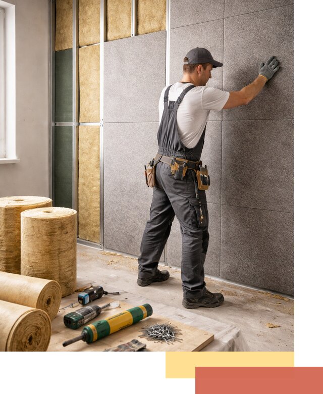 Профессиональная шумоизоляция стен в Тихорецке для квартиры и офиса