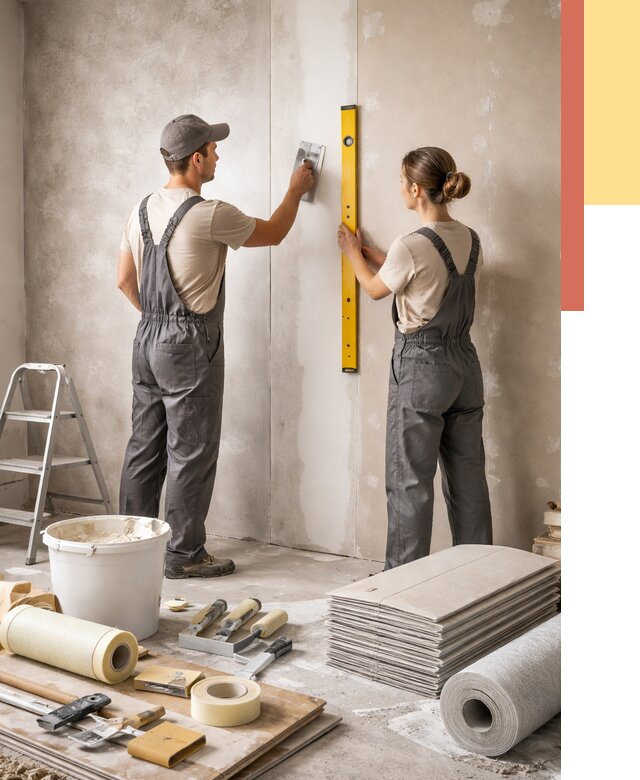 Отделка стен в Тихорецке от 1546 руб/м² — недорого, быстро, под ключ | ОТДЕЛОЧНИК-Тхр