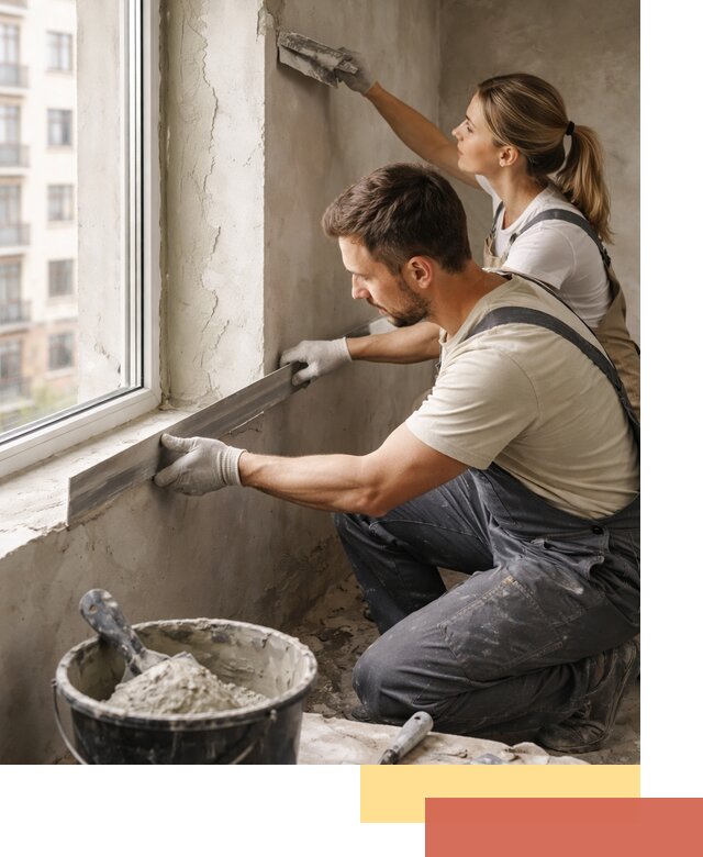 Штукатурка откосов дверей и окон профессионально в Тихорецке